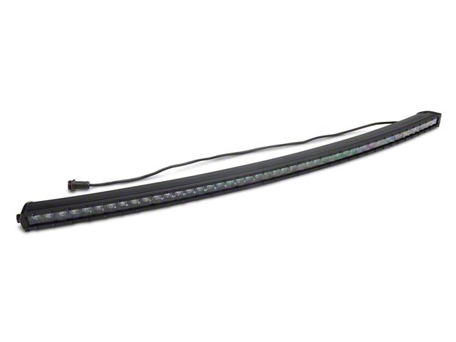 Rough Country 50-Inch Black Series Curved Single Row LED Light Bar; Spot Beam (Universal; Some Adaptation May Be Required)