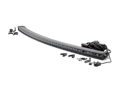 Rough Country 50-Inch Black Series Curved Single Row LED Light Bar; Spot Beam (Universal; Some Adaptation May Be Required)