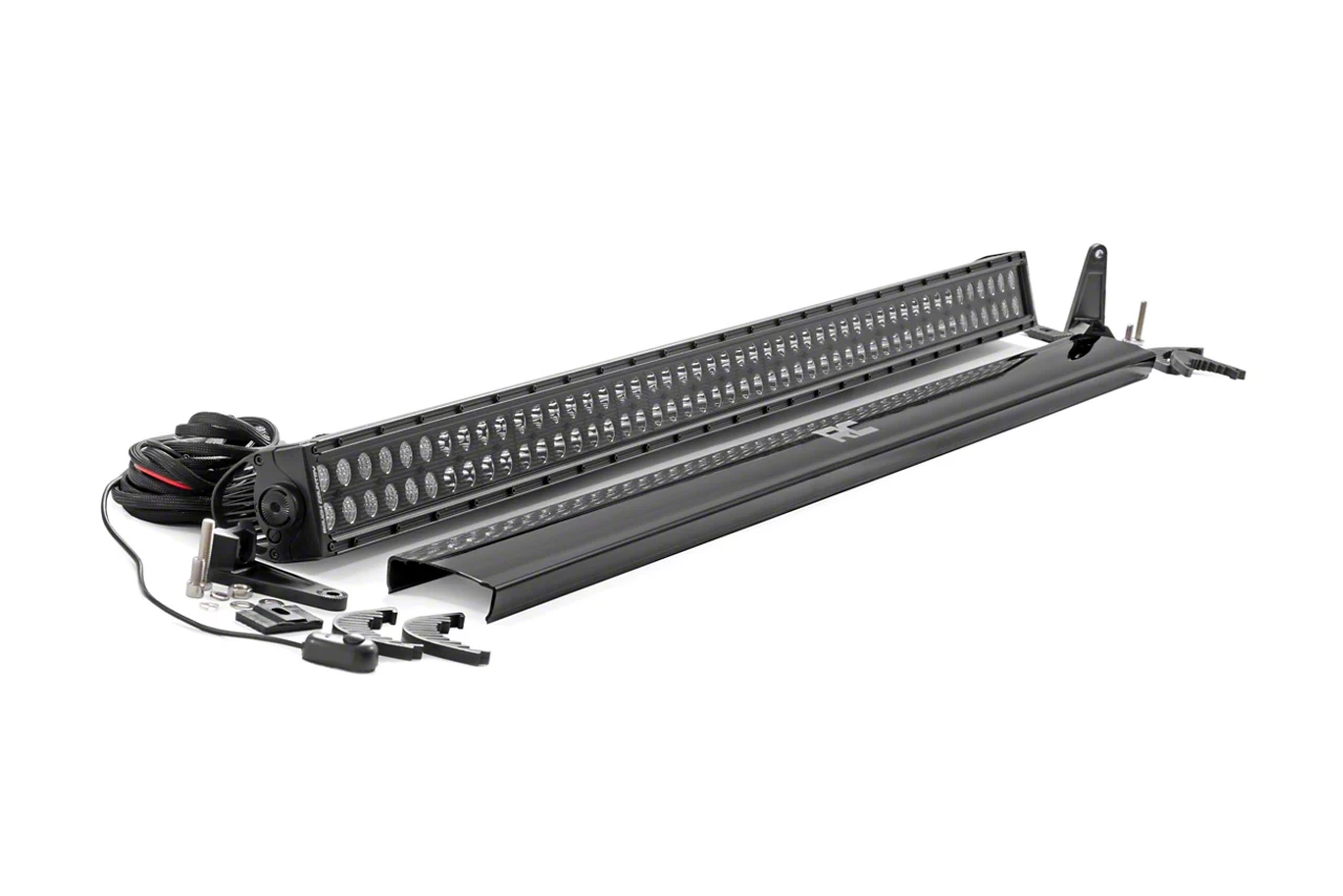 Rough Country 50-Inch Black Series Dual Row LED Light Bar; Flood/Spot Combo Beam (Universal; Some Adaptation May Be Required)