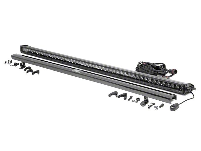 Rough Country 50-Inch Chrome Series Single Row LED Light Bar; Spot Beam (Universal; Some Adaptation May Be Required)