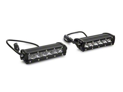 Rough Country 6-Inch Chrome Series LED Light Bars; Spot Beam (Universal; Some Adaptation May Be Required)