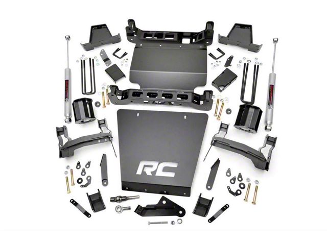 Rough Country 7 Inch Knuckle Suspension Lift Kit (14-17 4WD Silverado 1500 w/ Stamped Steel Control Arms)