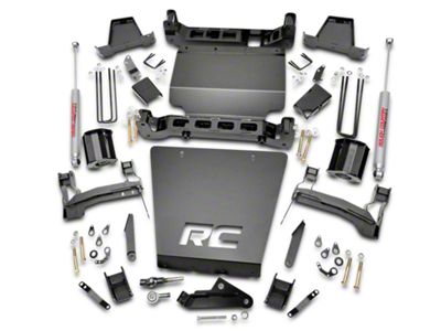 Rough Country 7-Inch Bracket Suspension Lift Kit with Lifted Struts and Premium N3 Shocks (14-18 4WD Silverado 1500)