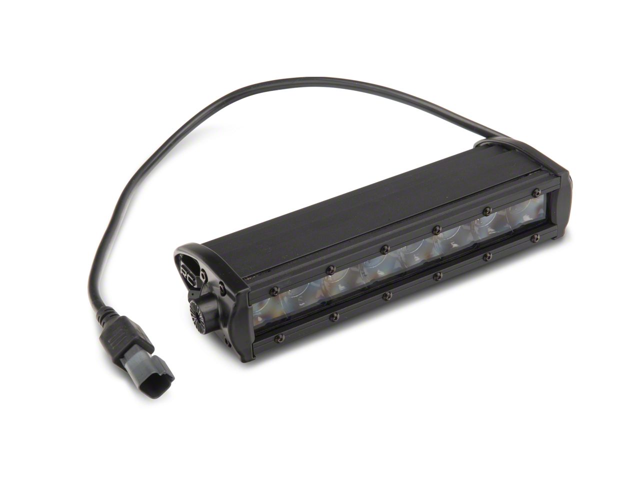 Rough Country 8-Inch Black Series Single Row LED Light Bar; Spot Beam (Universal; Some Adaptation May Be Required)