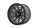 Rough Country 85 Series Simulated Beadlock Gunmetal Gray 5-Lug Wheel; 17x9; 0mm Offset (94-01 RAM 1500)