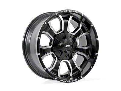 Rough Country 93 Series Matte Black Milled 8-Lug Wheel; 20x10; -18mm Offset (94-02 RAM 2500)