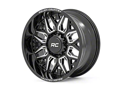 Rough Country 86 Series Gloss Black Milled 8-Lug Wheel; 20x10; -19mm Offset (99-07 F-250 Super Duty)