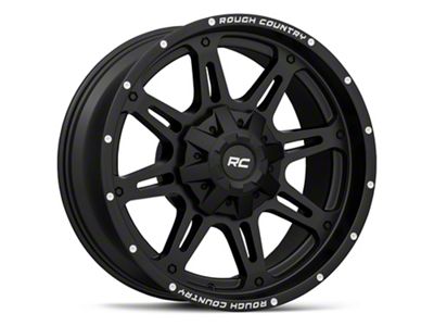 Rough Country 94 Series Matte Black Milled 6-Lug Wheel; 20x10; -18mm Offset (99-06 Sierra 1500)