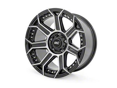 Rough Country 89 Series Black Machined Gun Metal 6-Lug Wheel; 17x9; 0mm Offset (99-06 Sierra 1500)