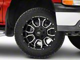 Rough Country 93 Series Matte Black Milled 6-Lug Wheel; 20x9; 0mm Offset (99-06 Silverado 1500)