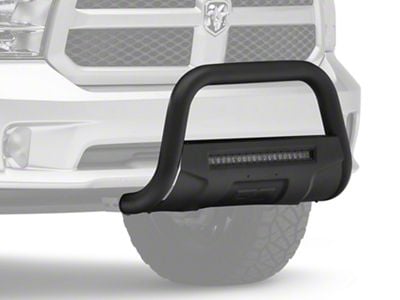 Rough Country Bull Bar with LED Light Bar; Black (09-18 RAM 1500, Excluding Rebel)