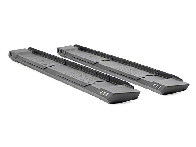 Rough Country HD2 Running Boards; Black (07-18 Sierra 1500 Extended/Double Cab)