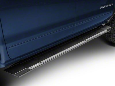 Rough Country Cab Length HD2 Running Boards; Black (07-18 Silverado 1500 Crew Cab)