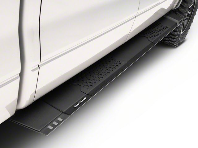 Rough Country HD2 Running Boards; Black (09-14 F-150 SuperCrew)