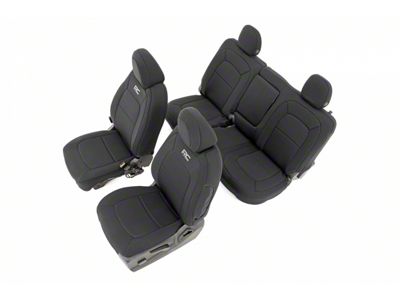 Rough Country Neoprene Front and Rear Seat Covers; Black (15-22 Canyon Crew Cab)