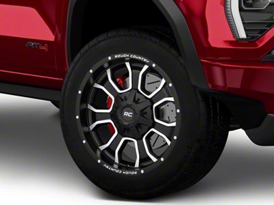 Rough Country 93 Series Matte Black Milled 6-Lug Wheel; 20x10; -18mm Offset (23-25 Canyon)