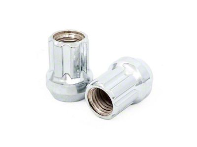 Rough Country Chrome Open End Style Lug Nut Kit; M14 x 1.5; Set of 32 (15-25 Colorado)