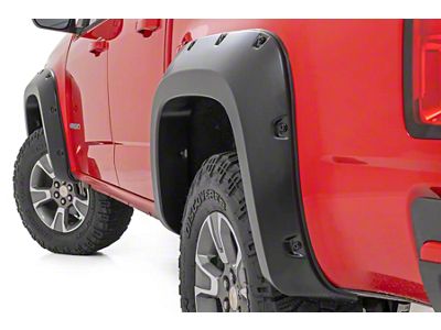 Rough Country Pocket Fender Flares; Black (15-22 Colorado w/ 5-Foot Short Box)