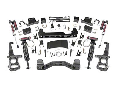 Rough Country 6-Inch Suspension Lift Kit with Vertex Reservoir Shocks (15-20 4WD F-150 SuperCab, SuperCrew, Excluding Raptor)