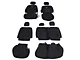 Rough Country Neoprene Front and Rear Seat Covers; Black (15-22 F-150 SuperCab, SuperCrew)