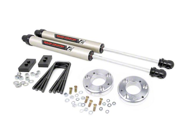 Rough Country 2-Inch Leveling Kit with V2 Monotube Shocks (14-20 4WD F-150, Excluding Raptor)