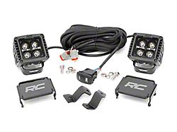 Rough Country Suspension Black Series Amber DRL LED Ditch Light Kit; Spot Beam (15-25 F-150)