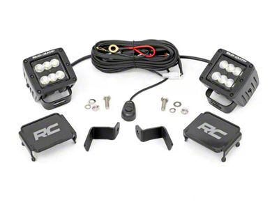 Rough Country Black Series LED Ditch Light Kit; Flood Beam (15-25 F-150)