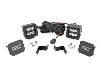 Rough Country Black Series LED Ditch Light Kit; Spot Beam (15-25 F-150)