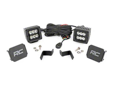 Rough Country Black Series LED Ditch Light Kit; Spot Beam (15-24 F-150)