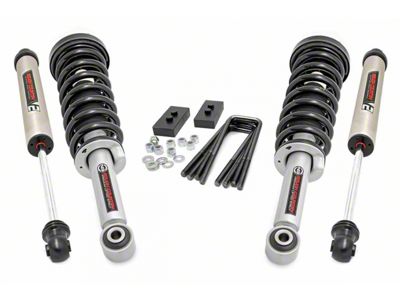 Rough Country 2-Inch Front Leveling Kit with Lifted N3 Struts and V2 Monotube Shocks (21-24 4WD F-150 w/o CCD System, Excluding Raptor)