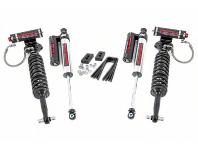 Rough Country 2-Inch Front Leveling Lift Kit with Vertex Adjustable Coil-Overs and Vertex Reservoir Shocks (21-24 4WD F-150 w/o CCD System, Excluding Raptor)