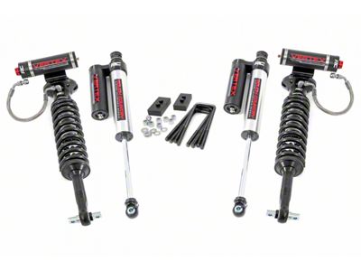 Rough Country 2-Inch Front Leveling Lift Kit with Vertex Adjustable Coil-Overs and Vertex Reservoir Shocks (21-25 4WD F-150 w/o CCD System, Excluding Raptor)