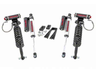 Rough Country 2-Inch Leveling Lift Kit with Vertex Adjustable Coil-Overs and Vertex Reservoir Shocks (14-20 4WD F-150, Excluding Raptor)