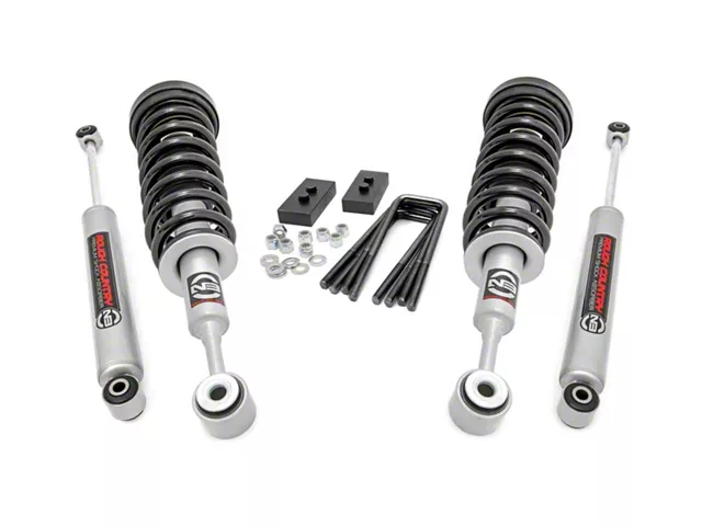 Rough Country 2.50-Inch Leveling Kit with Lifted Struts and Premium N3 Shocks (04-08 4WD F-150)