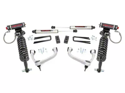 Rough Country 3-Inch Bolt-On Upper Control Arm Suspension Lift Kit with Vertex Adjustable Coil-Overs and V2 Monotube Shocks (14-20 4WD F-150 SuperCab, SuperCrew, Excluding Raptor)