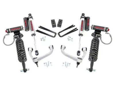 Rough Country 3-Inch Bolt-On Upper Control Arm Suspension Lift Kit with Vertex Adjustable Coil-Overs and Vertex Reservoir Shocks (14-20 4WD F-150 SuperCab, SuperCrew, Excluding Raptor)