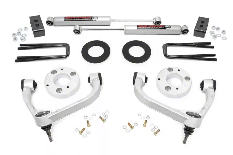 Rough Country 3-Inch Bolt-On Upper Control Arm Suspension Lift Kit with Premium N3 Shocks (09-13 4WD F-150 SuperCab, SuperCrew, Excluding Raptor)