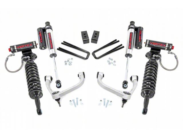 Rough Country 3-Inch Bolt-On Suspension Lift Kit with Vertex Adjustable Coil-Overs and Vertex Reservoir Shocks (09-13 4WD F-150, Excluding Raptor)