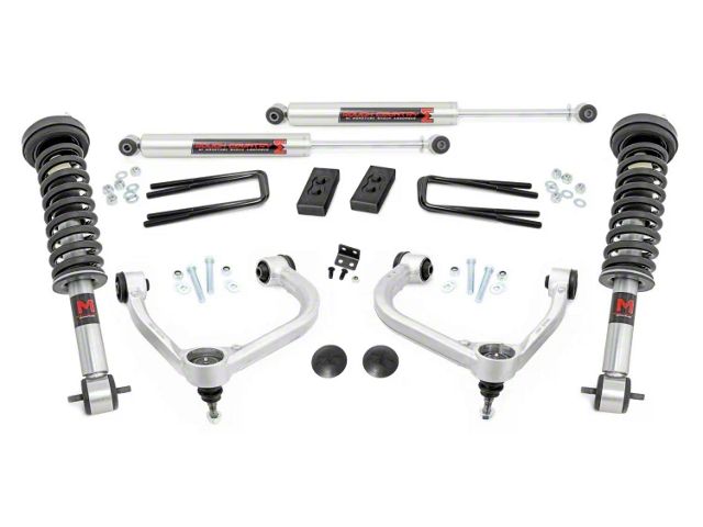 Rough Country 3-Inch Suspension Lift Kit with M1 Monotube Struts and Shocks (21-22 4WD F-150 SuperCab, SuperCrew w/o CCD System, Excluding PowerBoost & Raptor)