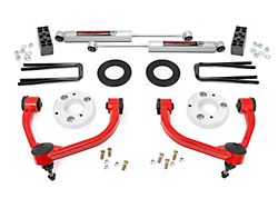 Rough Country Suspension 3-Inch Bolt-On Upper Control Arm Suspension Lift Kit with Premium N3 Shocks; Red (09-13 4WD F-150 SuperCab, SuperCrew, Excluding Raptor)