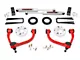 Rough Country 3-Inch Bolt-On Upper Control Arm Suspension Lift Kit with Premium N3 Shocks; Red (14-20 4WD F-150 SuperCab, SuperCrew, Excluding Raptor)