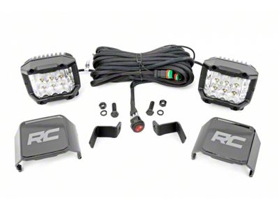 Rough Country 3-Inch Osram Wide Angle Series LED Ditch Light Kit (15-25 F-150)