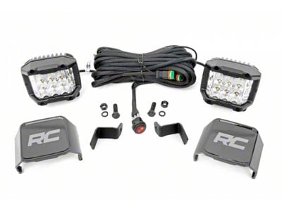 Rough Country 3-Inch Osram Wide Angle Series LED Ditch Light Kit (15-24 F-150)