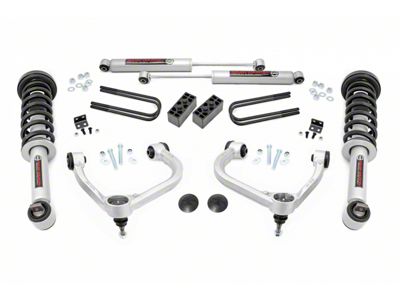 Rough Country 3-Inch Suspension Lift Kit with Front N3 Struts and Rear N3 Shocks (21-24 4WD F-150 SuperCab, SuperCrew w/o CCD System, Excluding PowerBoost & Raptor)