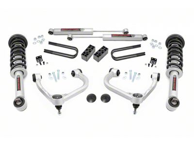 Rough Country 3-Inch Suspension Lift Kit with Front N3 Struts and Rear N3 Shocks (21-25 4WD F-150 SuperCab, SuperCrew w/o CCD System, Excluding PowerBoost & Raptor)