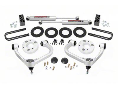 Rough Country 3-Inch Suspension Lift Kit with Front Strut Spacers and Rear N3 Shocks (21-25 4WD F-150 SuperCab, SuperCrew w/o CCD System, Excluding PowerBoost & Raptor)
