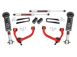 Rough Country Suspension 3-Inch Bolt-On Upper Control Arm Suspension Lift Kit with M1 Monotube Struts and Shocks; Red (14-20 4WD F-150 SuperCab, SuperCrew, Excluding Raptor)