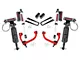 Rough Country 3-Inch Bolt-On Upper Control Arm Suspension Lift Kit with Vertex Adjustable Coil-Overs and Vertex Reservoir Shocks; Red (14-20 4WD F-150 SuperCab, SuperCrew, Excluding Raptor)