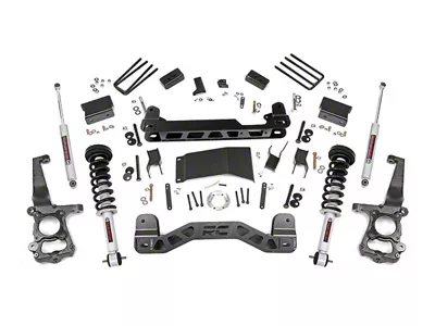 Rough Country 4-Inch Suspension Lift Kit with Lifted Struts and Premium N3 Shocks (15-20 4WD F-150, Excluding Raptor)