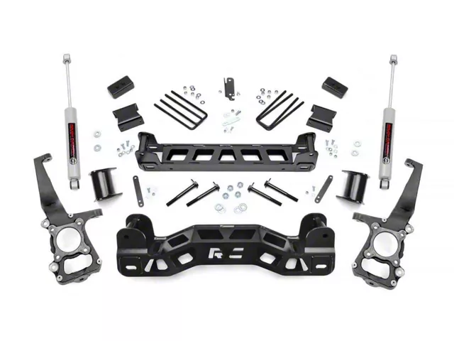 Rough Country 4-Inch Suspension Lift Kit with Premium N3 Shocks (09-10 2WD F-150)
